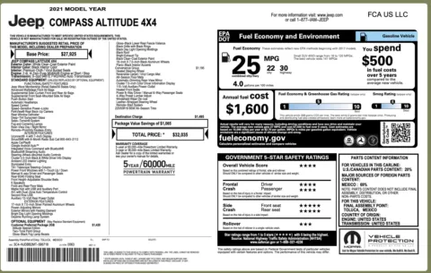 Photos of 2021 Jeep Compass Altitude for sale in Columbus, OH at Auto Boutique Ohio