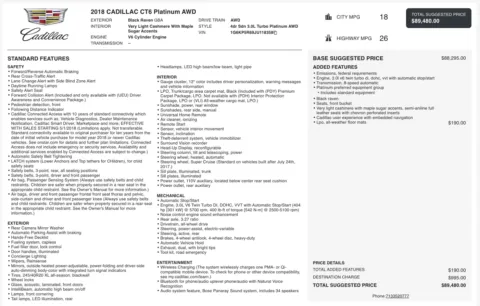 Photos of 2018 Cadillac CT6 Platinum AWD for sale in Columbus, OH at Auto Boutique Ohio