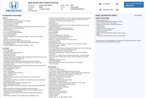 More photos of 2022 Honda CR-V Hybrid Touring at Auto Boutique Ohio, OH