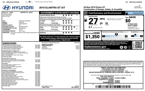 Photos of 2018 Hyundai Elantra GT for sale in Columbus, OH at Auto Boutique Ohio