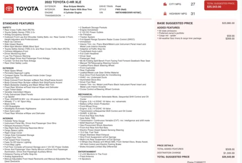 More photos of 2022 Toyota C-HR XLE at Auto Boutique Ohio, OH