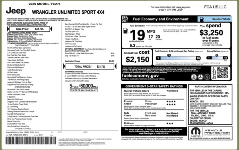 More photos of 2020 Jeep Wrangler Unlimited Sport at Auto Boutique Ohio, OH