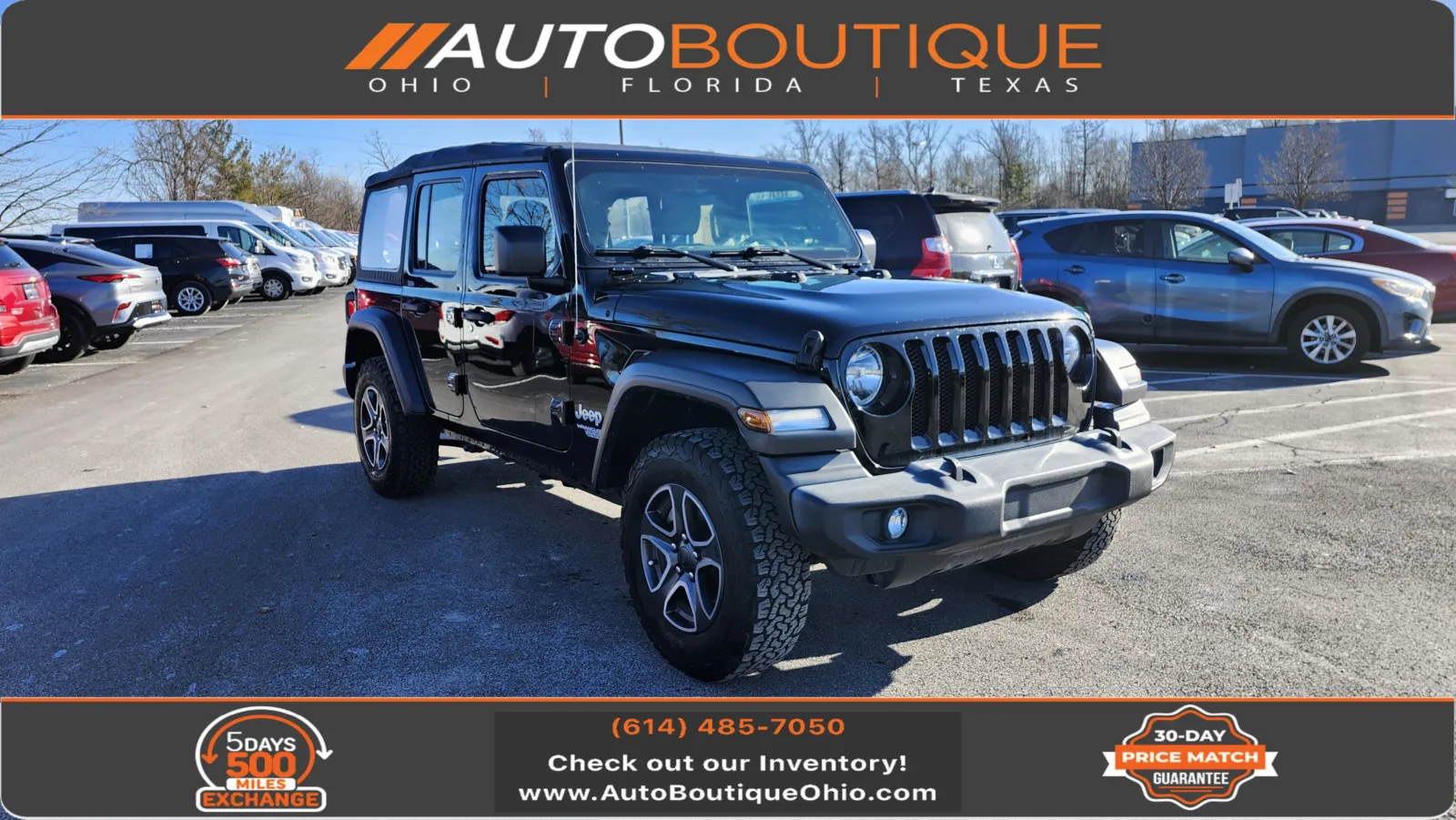 Black 2020 Jeep Wrangler Unlimited Sport for sale in Columbus, OH