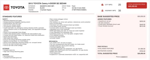 More photos of 2012 Toyota Camry SE at Auto Boutique Ohio, OH