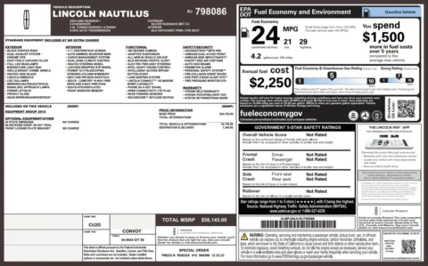 Another view of 2024 Lincoln Nautilus Reserve for sale in Columbus, OH at Auto Boutique Ohio