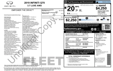 Photos of 2019 INFINITI Q70 3.7 LUXE for sale in Columbus, OH at Auto Boutique Ohio