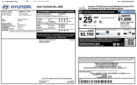 Photos of 2024 Hyundai Tucson SEL for sale in Columbus, OH at Auto Boutique Ohio
