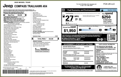 Another view of 2025 Jeep Compass Trailhawk for sale in Columbus, OH at Auto Boutique Ohio