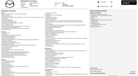 Photos of 2020 Mazda CX-5 Sport for sale in Columbus, OH at Auto Boutique Ohio