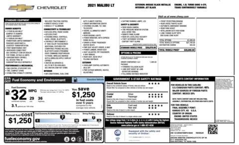 Photos of 2021 Chevrolet Malibu LT for sale in Columbus, OH at Auto Boutique Ohio