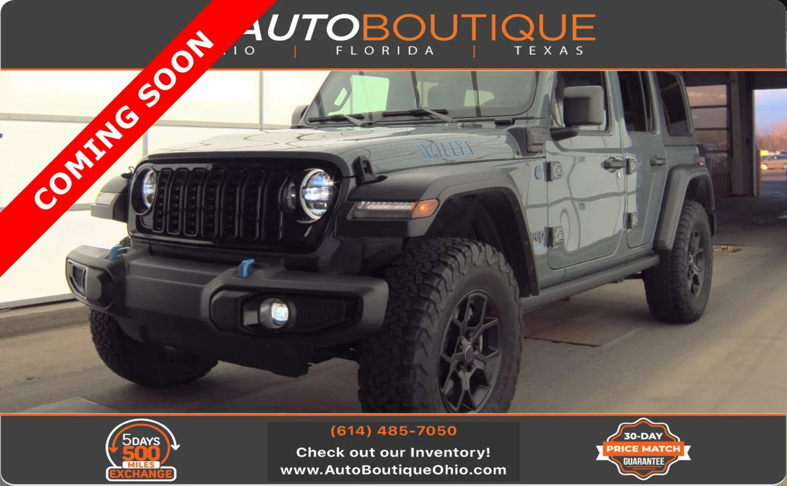 Gray 2024 Jeep Wrangler 4xe Willys for sale in Columbus, OH
