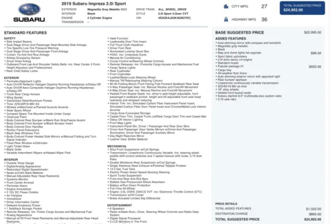 More photos of 2019 Subaru Impreza Sport at Auto Boutique Ohio, OH