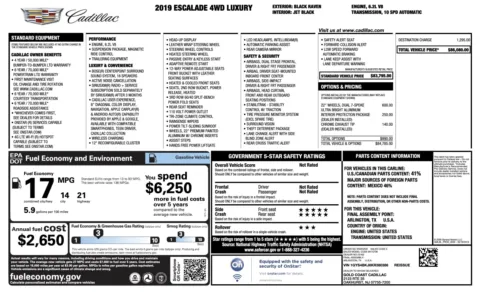 Photos of 2019 Cadillac Escalade Luxury for sale in Columbus, OH at Auto Boutique Ohio