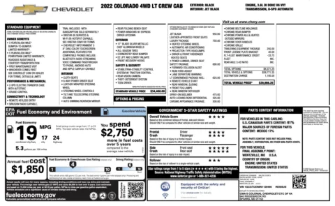 Photos of 2022 Chevrolet Colorado 4WD LT for sale in Columbus, OH at Auto Boutique Ohio