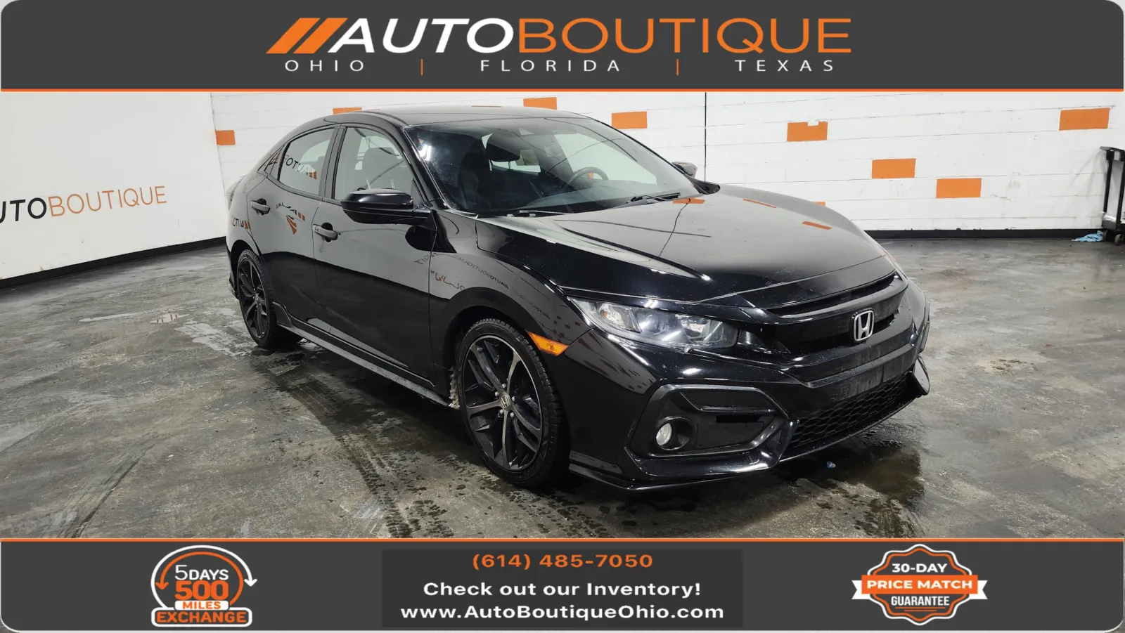 Black 2020 Honda Civic Hatchback Sport for sale in Columbus, OH