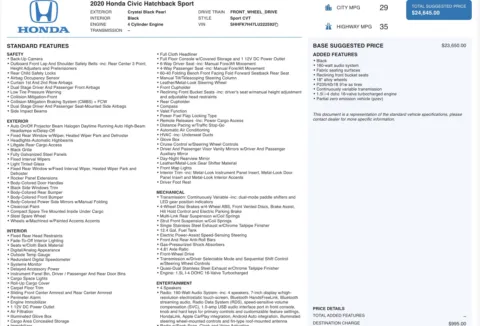 More photos of 2020 Honda Civic Hatchback Sport at Auto Boutique Ohio, OH