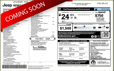 Black 2018 Jeep Renegade Sport for sale in Columbus, OH