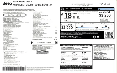 Photos of 2017 Jeep Wrangler Unlimited Big Bear for sale in Columbus, OH at Auto Boutique Ohio