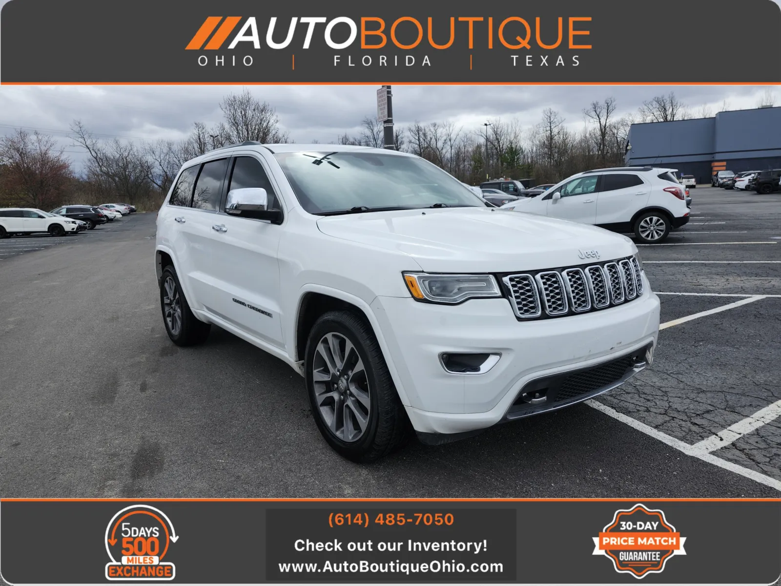 White 2017 Jeep Grand Cherokee Overland for sale in Columbus, OH