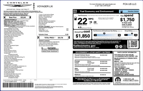 Photos of 2021 Chrysler Voyager LXI for sale in Columbus, OH at Auto Boutique Ohio