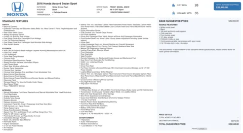 Photos of 2016 Honda Accord Sedan Sport for sale in Columbus, OH at Auto Boutique Ohio