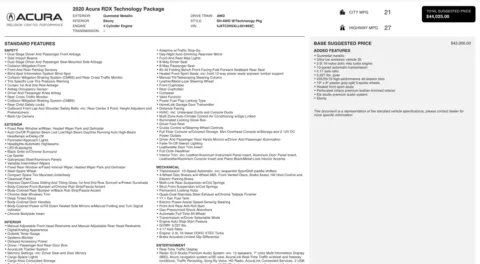 Photos of 2020 Acura RDX w/Technology Pkg for sale in Columbus, OH at Auto Boutique Ohio