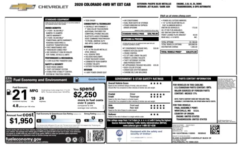 Photos of 2020 Chevrolet Colorado 4WD Work Truck for sale in Columbus, OH at Auto Boutique Ohio