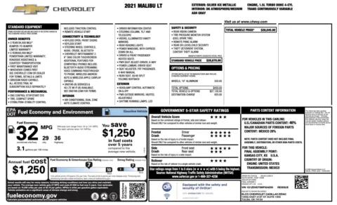 Photos of 2021 Chevrolet Malibu LT for sale in Columbus, OH at Auto Boutique Ohio