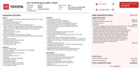 More photos of 2013 Toyota Sienna Ltd at Auto Boutique Ohio, OH