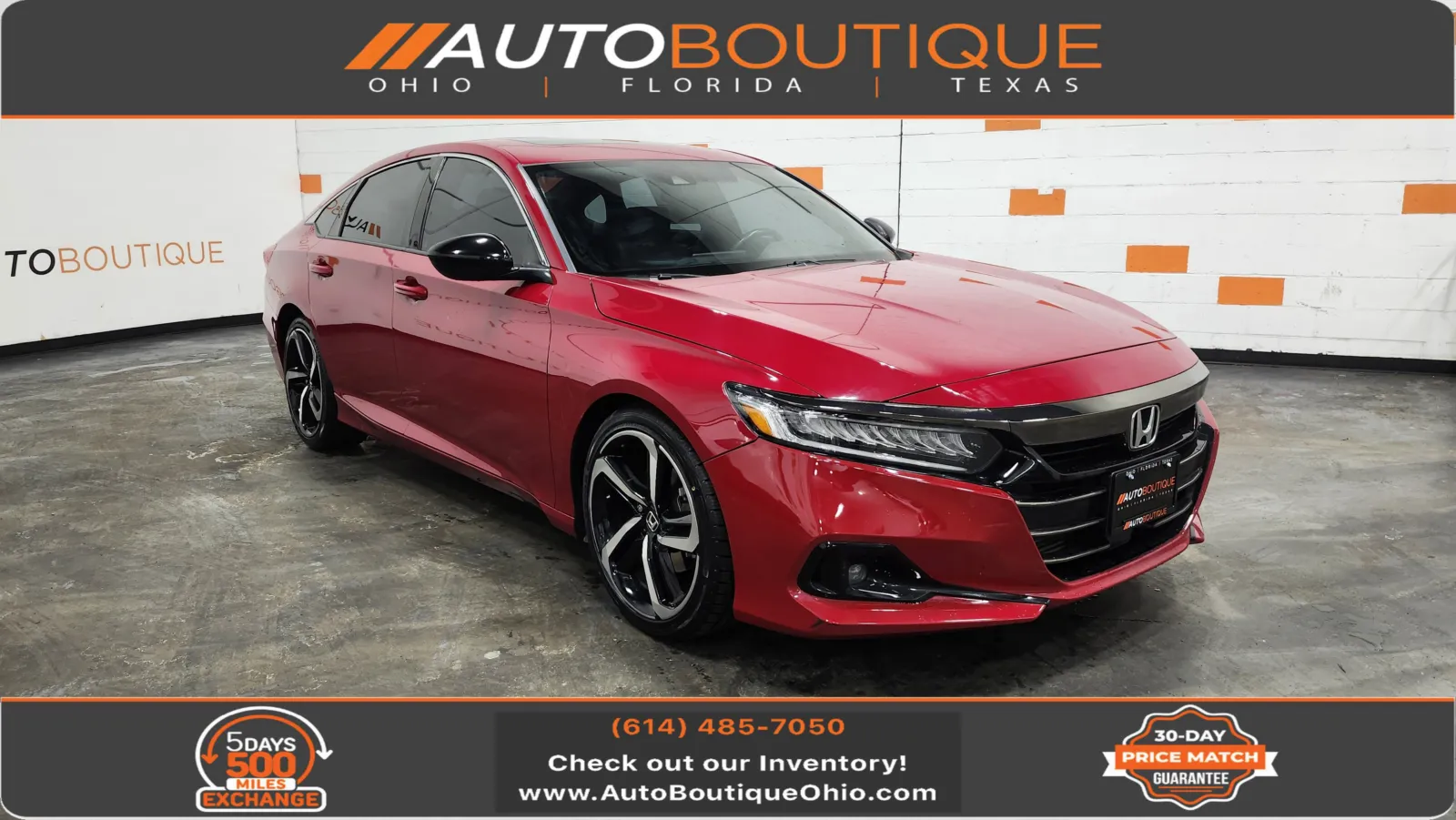 Red 2021 Honda Accord Sedan Sport for sale in Columbus, OH