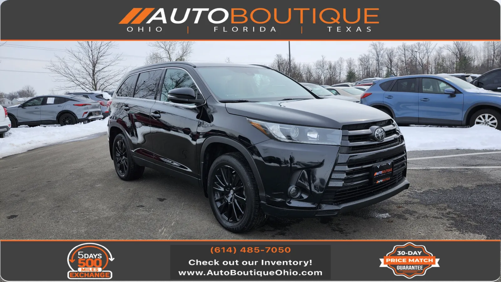 Black 2019 Toyota Highlander SE for sale in Columbus, OH