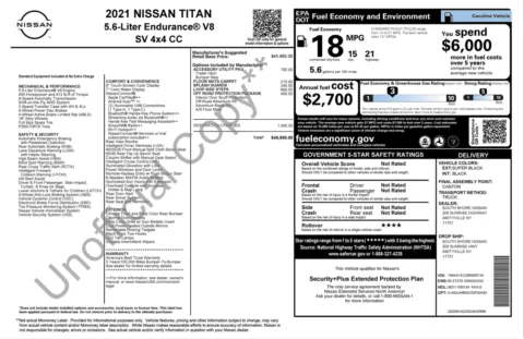 Photos of 2021 Nissan Titan SV for sale in Columbus, OH at Auto Boutique Ohio