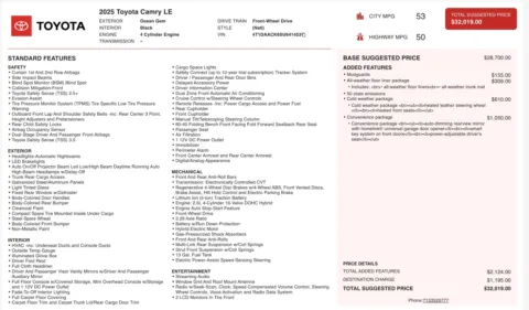 More photos of 2025 Toyota Camry LE at Auto Boutique Ohio, OH