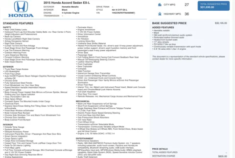 More photos of 2015 Honda Accord Sedan EX-L at Auto Boutique Ohio, OH