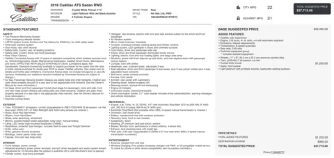 Photos of 2018 Cadillac ATS Sedan RWD for sale in Columbus, OH at Auto Boutique Ohio