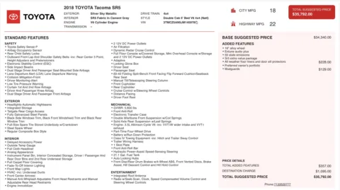 Photos of 2018 Toyota Tacoma SR5 for sale in Columbus, OH at Auto Boutique Ohio