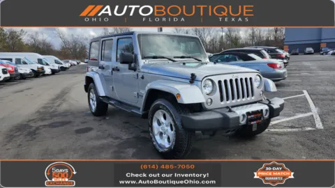 Silver 2015 Jeep Wrangler Unlimited Sahara for sale in Columbus, OH