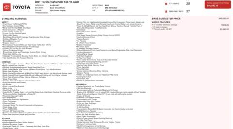 Photos of 2021 Toyota Highlander XSE for sale in Columbus, OH at Auto Boutique Ohio