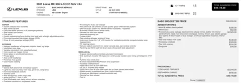 More photos of 2001 Lexus RX 300 at Auto Boutique Ohio, OH