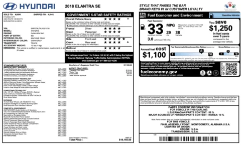 More photos of 2018 Hyundai Elantra SE at Auto Boutique Ohio, OH
