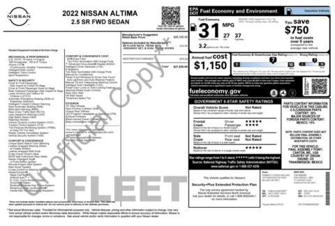 Photos of 2022 Nissan Altima 2.5 SR for sale in Columbus, OH at Auto Boutique Ohio