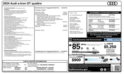 Photos of 2024 Audi e-tron GT Premium Plus for sale in Columbus, OH at Auto Boutique Ohio