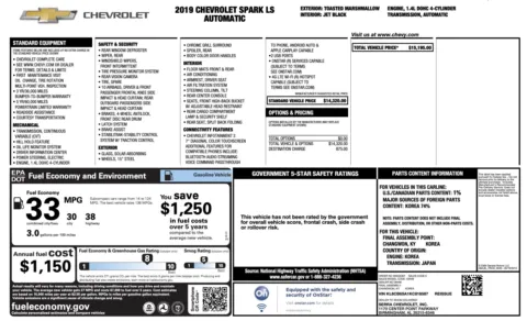 Photos of 2019 Chevrolet Spark LS for sale in Columbus, OH at Auto Boutique Ohio