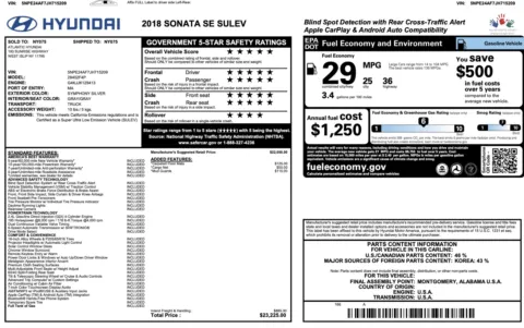 Photos of 2018 Hyundai Sonata SE for sale in Columbus, OH at Auto Boutique Ohio