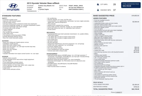 More photos of 2013 Hyundai Veloster w/Black Int at Auto Boutique Ohio, OH