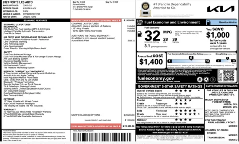 More photos of 2023 Kia Forte LXS at Auto Boutique Ohio, OH