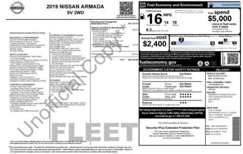 Another view of 2019 Nissan Armada SV for sale in Columbus, OH at Auto Boutique Ohio