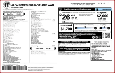 Photos of 2022 Alfa Romeo Giulia Veloce for sale in Columbus, OH at Auto Boutique Ohio