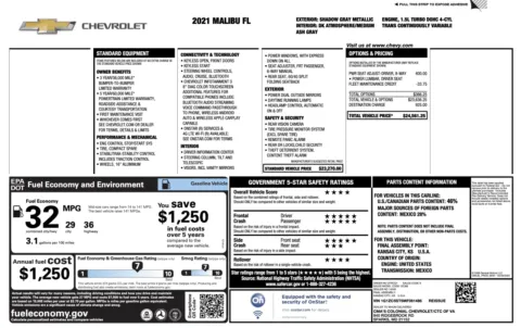 Photos of 2021 Chevrolet Malibu LS for sale in Columbus, OH at Auto Boutique Ohio