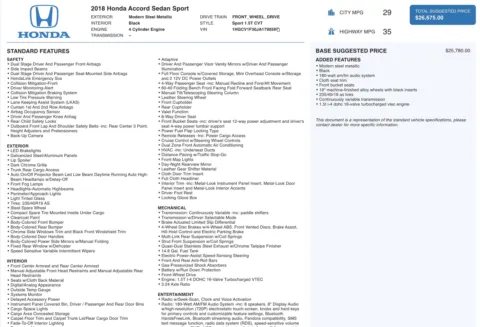 More photos of 2018 Honda Accord Sedan Sport 1.5T at Auto Boutique Ohio, OH